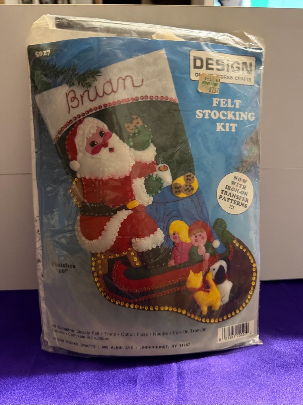 Design Works Felt Stocking Kit - Santa in Sleigh